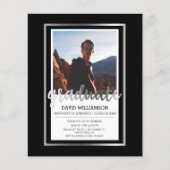 Budget Silver & Black Foto Graduation Party (Vorderseite)