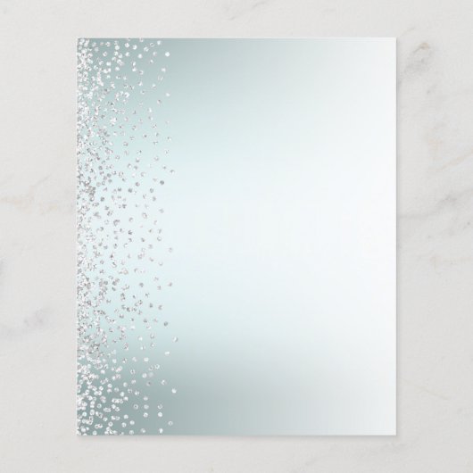 Budget Silver Confetti Aqua Ombre Wedite (Rückseite)
