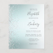 Budget Silver Confetti Aqua Ombre Wedite (Vorderseite)