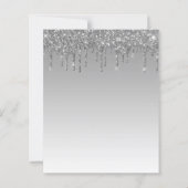 Budget Silver Driving Glitzer Hochzeitseinladung (Rückseite)
