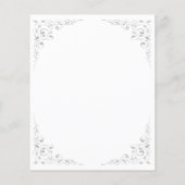 Budget Silver Foliage Wedding Einladung (Rückseite)