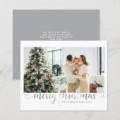 BUDGET Silver Frohe Weihnachts-Herz-Script-Foto (Vorne/Hinten)