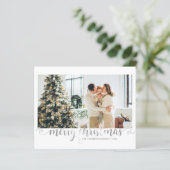 BUDGET Silver Frohe Weihnachts-Herz-Script-Foto (Stehend Vorderseite)