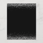 Budget Silver Gilitter Black New Year Party Invit (Rückseite)