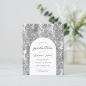 Budget Silver Glam Floral Arch Abschluss laden (Stehend Vorderseite)