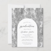 Budget Silver Glam Floral Arch Abschluss laden (Vorderseite)