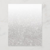 Budget Silver Glam Glitzer Brautparty Flyer (Hinten)
