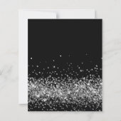 Budget Silver Glitzer Balloon Black 60. Geburtstag (Rückseite)