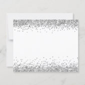 Budget Silver Glitzer Borders Happy New Year Card (Rückseite)