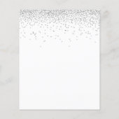 Budget Silver Glitzer Confetti Wedding RSVP (Rückseite)