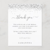 Budget Silver Glitzer Foto Brautparty Danke (Vorderseite)