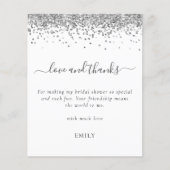 Budget Silver Glitzer Foto Brautparty Danke (Vorderseite)