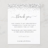 Budget Silver Glitzer Foto Sweet 16 Vielen Dank (Vorderseite)
