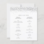 Budget Silver Glitzer Hen Weekend Einladung (Rückseite)