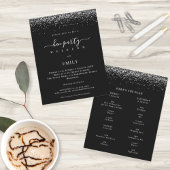 Budget Silver Glitzer Hen Weekend Tour Black