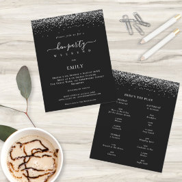 Budget Silver Glitzer Hen Weekend Tour Black