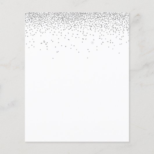 Budget Silver Glitzer Hochzeit Probe Dinner (Rückseite)