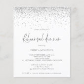 Budget Silver Glitzer Hochzeit Probe Dinner (Vorderseite)