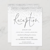 Budget Silver Glitzer Hochzeitsempfehlung Details (Vorne/Hinten)