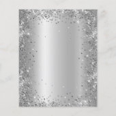 Budget Silver Glitzer Metal 10. Geburtstag Einladu (Rückseite)