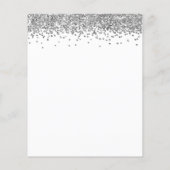 Budget Silver Glitzer QR Code Hochzeitsdetails (Rückseite)