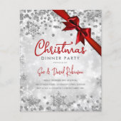 Budget Silver Glitzer Red Ribbon Xmas Urlaub (Vorderseite)