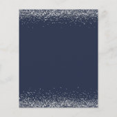 Budget Silver Glitzer Script Blue New Years Party (Rückseite)