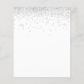 Budget Silver Glitzer Weihnachts-Party Einladung (Rückseite)