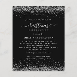 Budget Silver Glitzer Weihnachtsfeiertag Party Sch