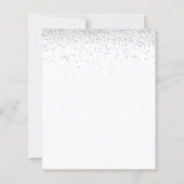 Budget Silver Glitzer wir tun Hochzeit Einladung (Rückseite)