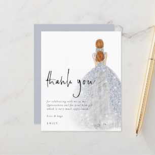 Budget Silver Gown Red Hair Quinceañera Vielen Dan