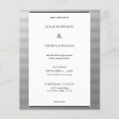 Budget Silver & Gray Stripes Wedding (Vorderseite)