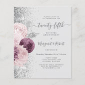 Budget Silver Mauve Floral 25th Anniversary (Vorderseite)