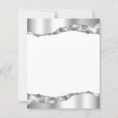 Budget Silver Mirror Foil 25th Anniversary Invite (Rückseite)