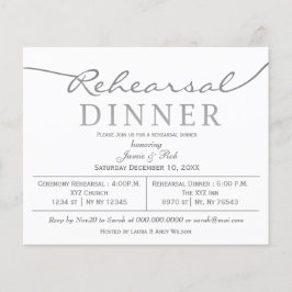 Budget Silver Probe Dinner Einladung
