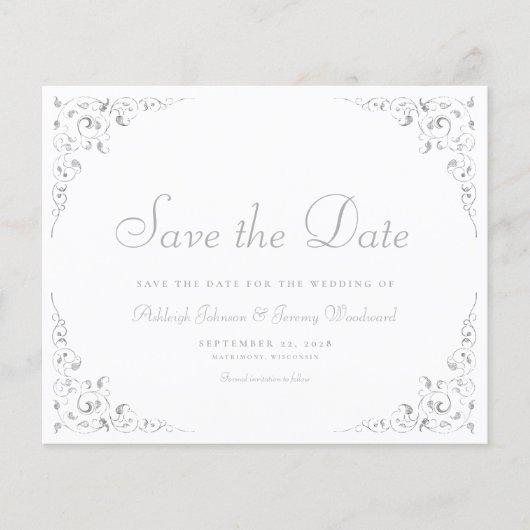 Budget Silver Script Botanischer Rahmen Save the D (Vorderseite)