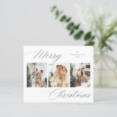 BUDGET Silver Script Frohe Weihnachts Foto Collage (Stehend Vorderseite)