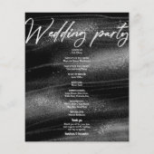 Budget Silver Wedding Program Karte. Flyer (Hinten)