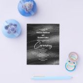 Budget Silver Wedding Program Karte. Flyer (Einzeln)