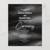 Budget Silver Wedding Program Karte. Flyer (Vorne)