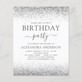 Budget Silver White Jay Age Geburtstag Glitzer