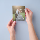 Budget simple 2 Foto Typografie Hochzeit danke Flyer (Gruppe)