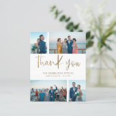 Budget Simple 4 Foto Vielen Dank Hochzeit (Stehend Vorderseite)