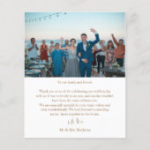 Budget Simple 4 Foto Vielen Dank Hochzeit (Rückseite)