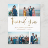 Budget Simple 4 Foto Vielen Dank Hochzeit (Vorderseite)
