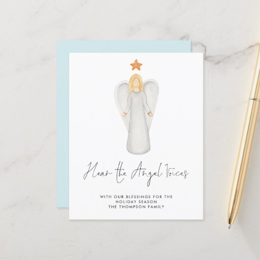 Budget Simple Angel Star Kriday Card (Vorderseite/Rückseite Beispiel)