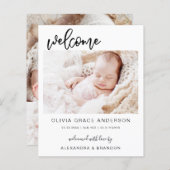 Budget Simple Baby Announction Foto Collage (Vorne/Hinten)