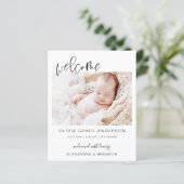 Budget Simple Baby Announction Foto Collage (Stehend Vorderseite)