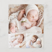 Budget Simple Baby Announction Foto Collage (Rückseite)