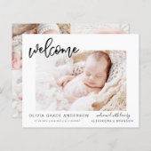 Budget Simple Baby Announction Foto Collage (Vorne/Hinten)
